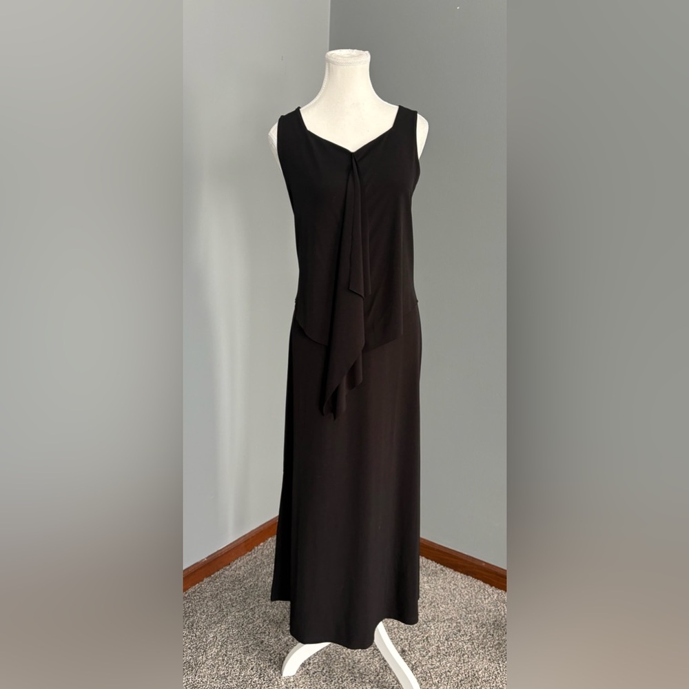 Susan Graver Liquid Knit sleeveless layered dress. Perfect Travel Dress. XS-NWT